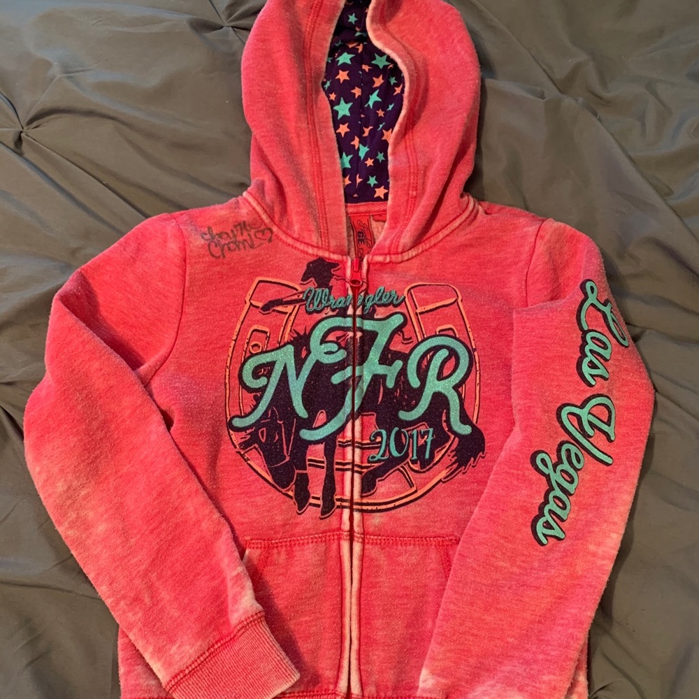 2017 NFR zip up Hoodie signed childs small